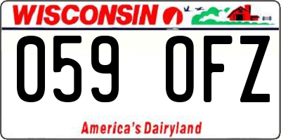 WI license plate 059OFZ