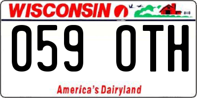 WI license plate 059OTH