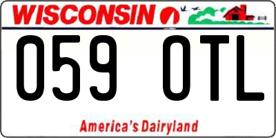 WI license plate 059OTL