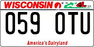 WI license plate 059OTU
