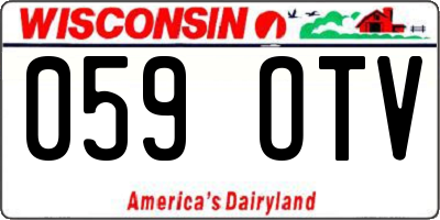 WI license plate 059OTV