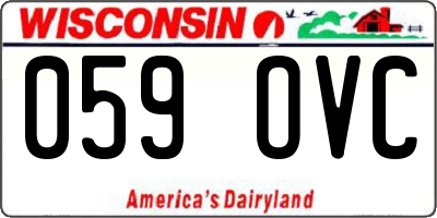 WI license plate 059OVC
