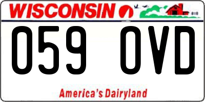 WI license plate 059OVD