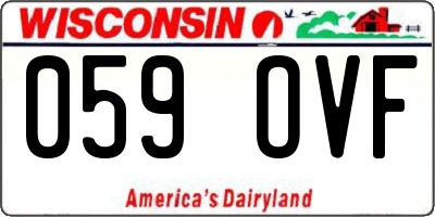 WI license plate 059OVF