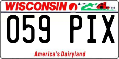 WI license plate 059PIX