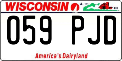 WI license plate 059PJD