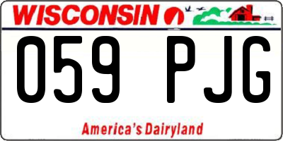 WI license plate 059PJG