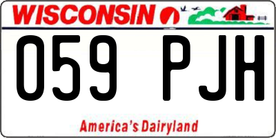 WI license plate 059PJH