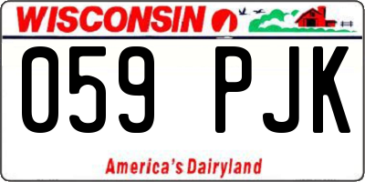 WI license plate 059PJK