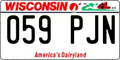 WI license plate 059PJN
