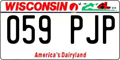 WI license plate 059PJP