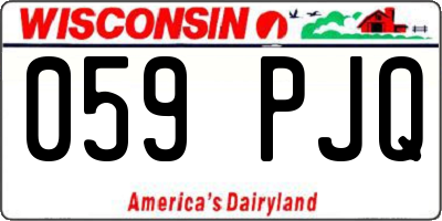 WI license plate 059PJQ