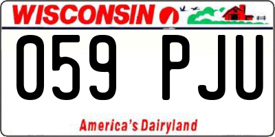 WI license plate 059PJU