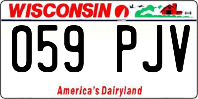 WI license plate 059PJV