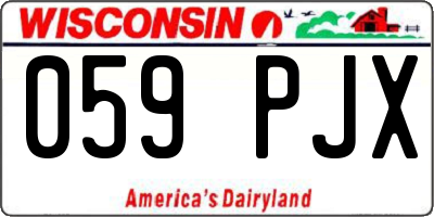 WI license plate 059PJX