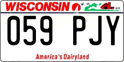 WI license plate 059PJY