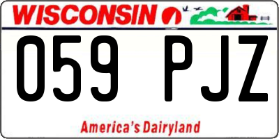 WI license plate 059PJZ