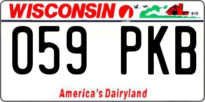 WI license plate 059PKB