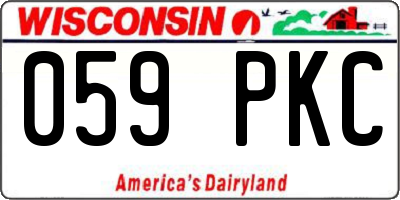 WI license plate 059PKC