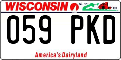 WI license plate 059PKD