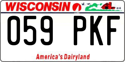 WI license plate 059PKF
