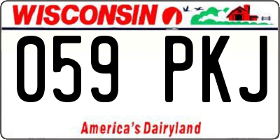 WI license plate 059PKJ
