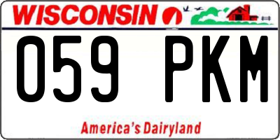 WI license plate 059PKM