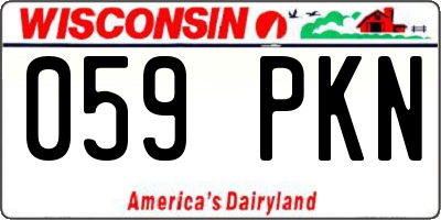 WI license plate 059PKN