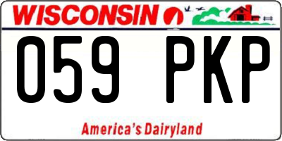 WI license plate 059PKP
