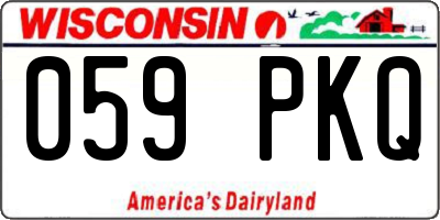 WI license plate 059PKQ