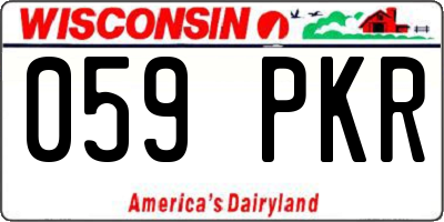 WI license plate 059PKR