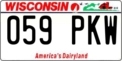 WI license plate 059PKW