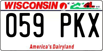 WI license plate 059PKX