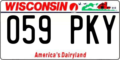 WI license plate 059PKY