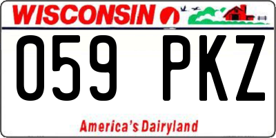 WI license plate 059PKZ