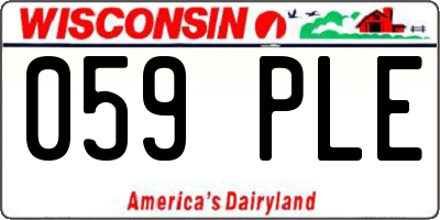 WI license plate 059PLE