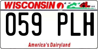 WI license plate 059PLH