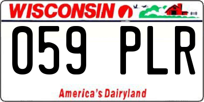 WI license plate 059PLR