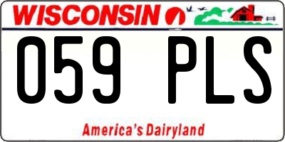 WI license plate 059PLS