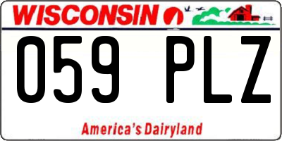 WI license plate 059PLZ