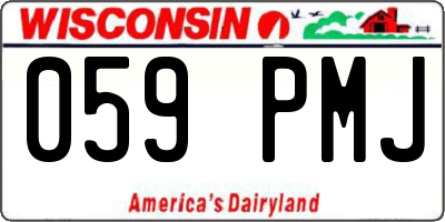 WI license plate 059PMJ