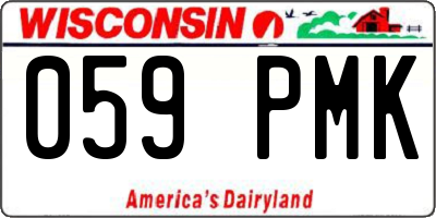 WI license plate 059PMK