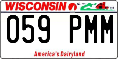 WI license plate 059PMM