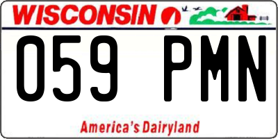 WI license plate 059PMN