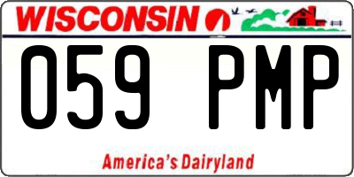 WI license plate 059PMP