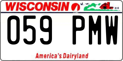 WI license plate 059PMW