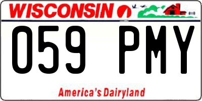 WI license plate 059PMY