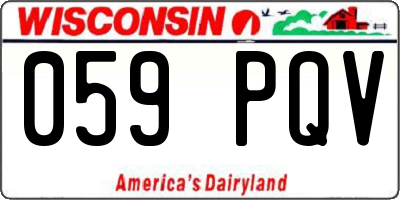 WI license plate 059PQV