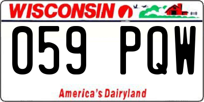 WI license plate 059PQW