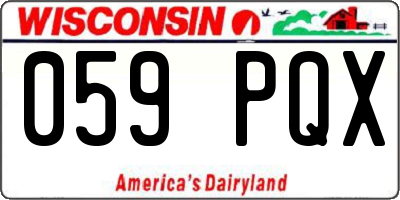 WI license plate 059PQX